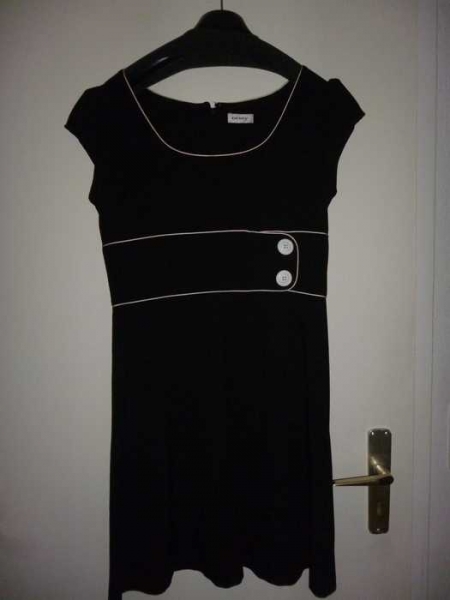 60´s schwarz-weißes Kleid
