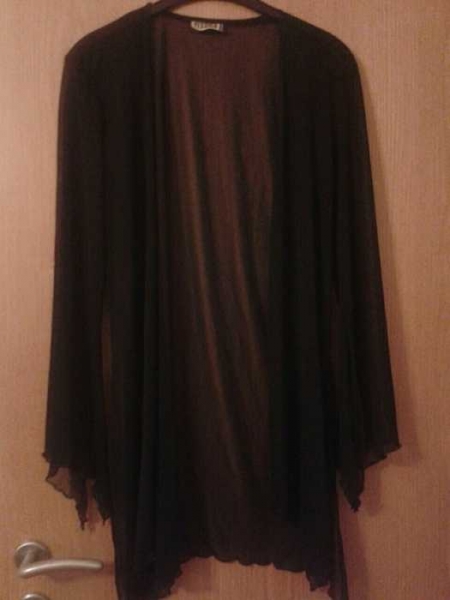 Cardigan schwarz transparent
