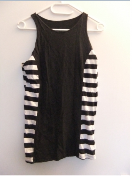 Longshirt Minikleid in schwarz weiß * Hipster