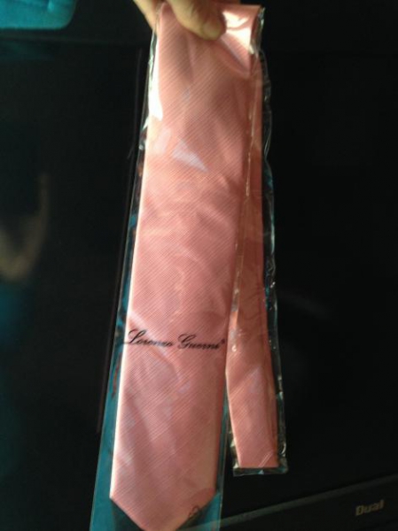 NEU Krawatte, Schlips, Seide, rose von Lorenzo Guerni