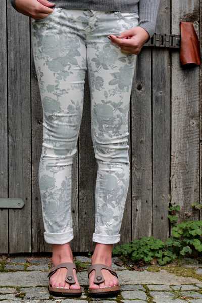 Blümchenprint Jeans