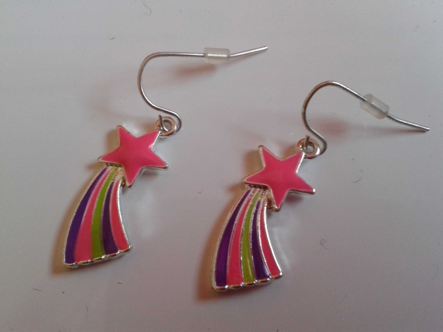 Sternschnuppen Ohrringe bunt