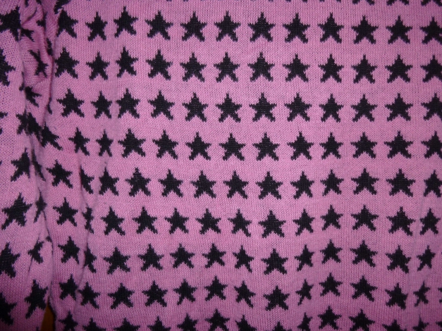 Pullover Pulli 34 36 Sterne pink schwarz Punk Rockabilly H&M Strick