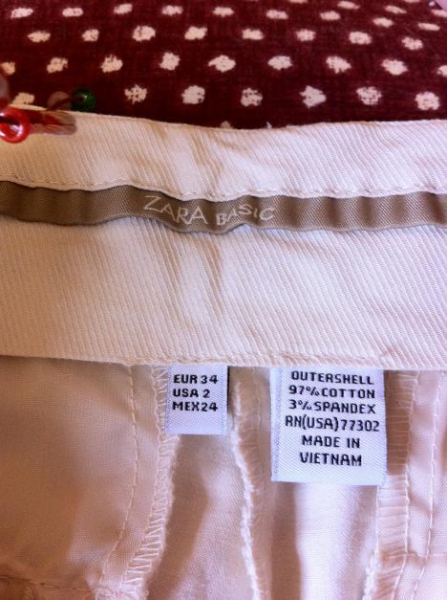 Zara Hose Chino Farbe:Creme 