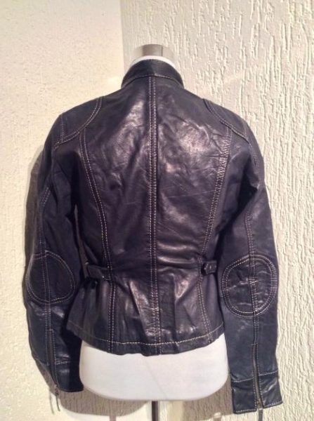Oakwood Lederjacke Bikerstyle 100% Original Ziegennappaleder 