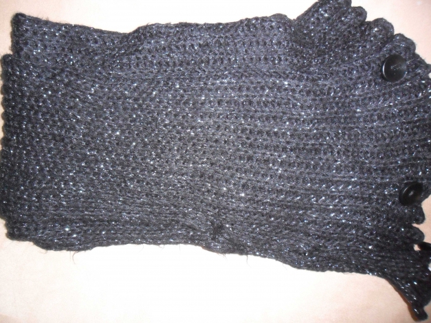 glitzer schwarz Schal