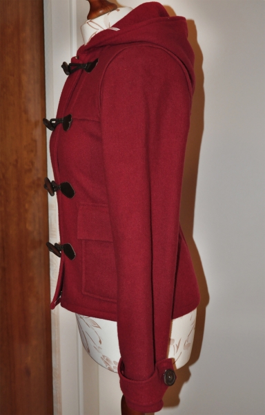 Hollister Damen Winter Duffle Übergangs Jacke Dufflecoat Mantel m Kapuze Gr. M S XS 