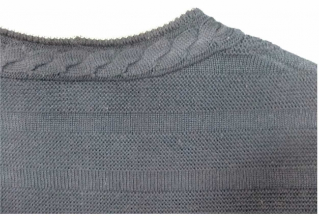 Erica Rössler Damen-Pullover - Größe 44 - Dunkelblau mit Muster