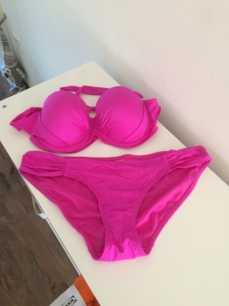 Hunkemöller Bikini Pink Neon NEU Bandeau 