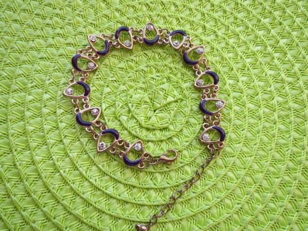 Armkette, Vintage, Kristallsteine 