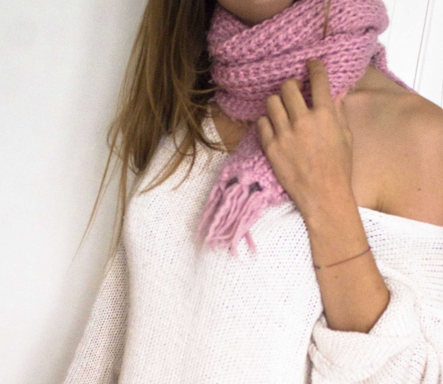 supersuper weicher schal in altrosa