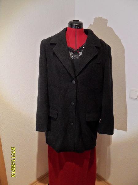 schöner Mantel / Jacke für Damen, schwarz Größe 40-42,Frühling/ Sommermantel/ Übergansmantel, Wollmantel 