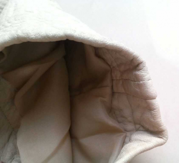 Damen-Lederjacke in creme, sehr weiches Leder, Gr. 44 von AMBIENTE