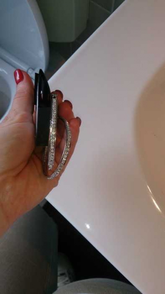 Große Strass-Ohrringe / Creolen