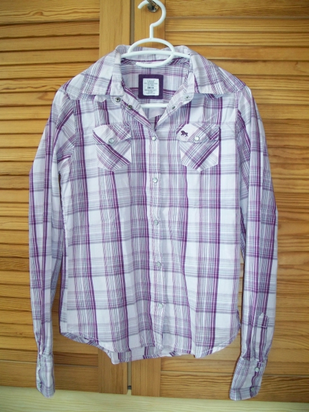 H&M// Gemusterte Baumwollbluse langärmlig Gr. 170