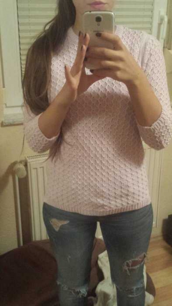 Wunderschöner pastell flieder lila Strick Pullover Zara 34 36 XS S Blogger NEU