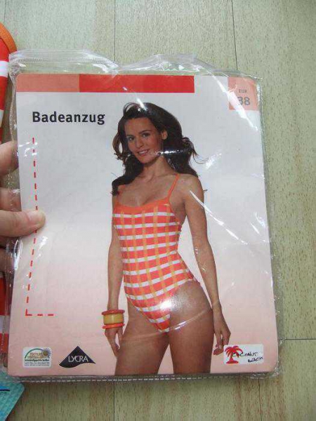 Süßer Badeanzug in Orange Rot Gr. 38 NEU