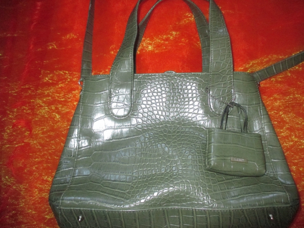 NEU Kroko- Style Leder Henkel Umhänge Tasche 