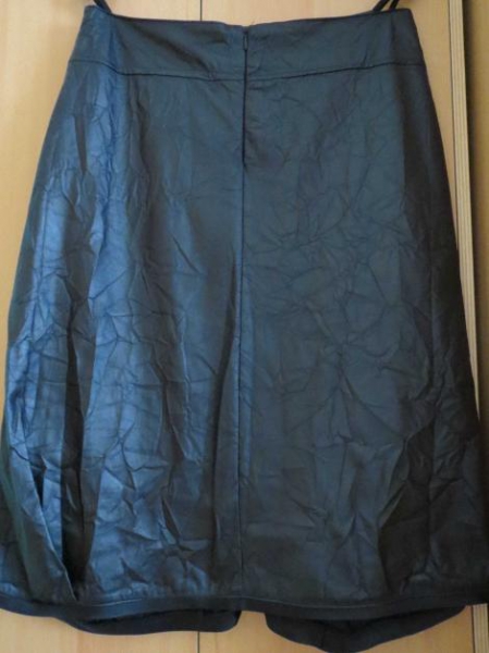 Rock, Lederoptik, Gr.40/42, schwarz