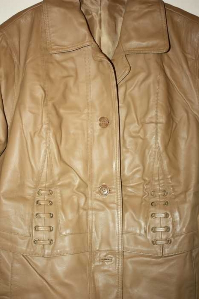 Lederjacke, echtes Leder, braun, camel, cognac, Gr. 46
