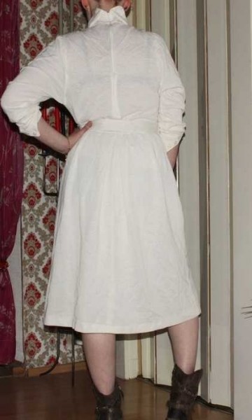 Kleid, mit Kragen, Unterrock, Gr. 40, Retro 50s Look