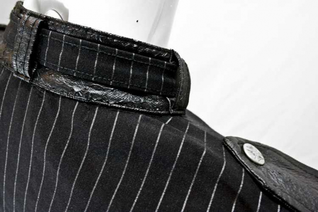 Jacke Nadelstreifen Lip Service Gangsta Pranksta punk gothic emo visual kei schwarz