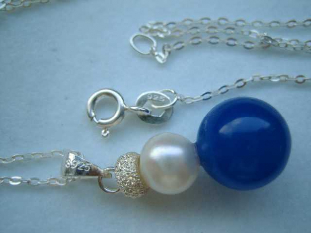 Anhänger Achat 925er Sterling Silber Süßwasserperle