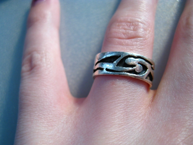 Ring 925er-Silber Tribalmuster