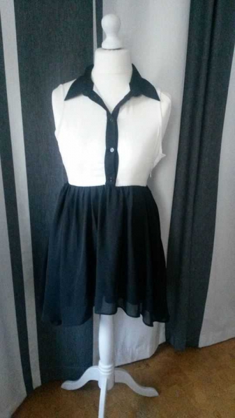 Kleid Schwarz Weiß S/M