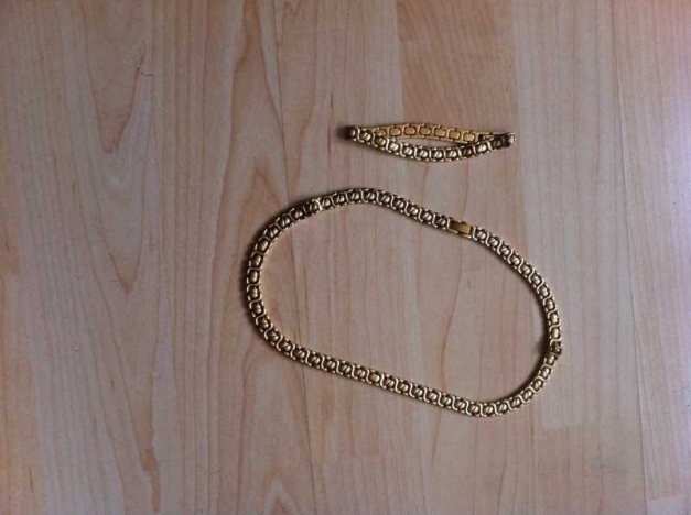 Kette und Armband gold set