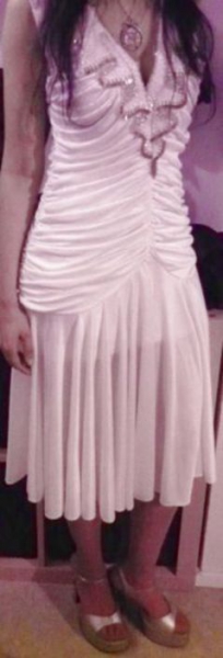 Kleopatra Kleid / Dress *Abendkleid* *Cocktaildress* *Cocktailkleid* *Weiss* *Gold* *Silber* *WGT* 