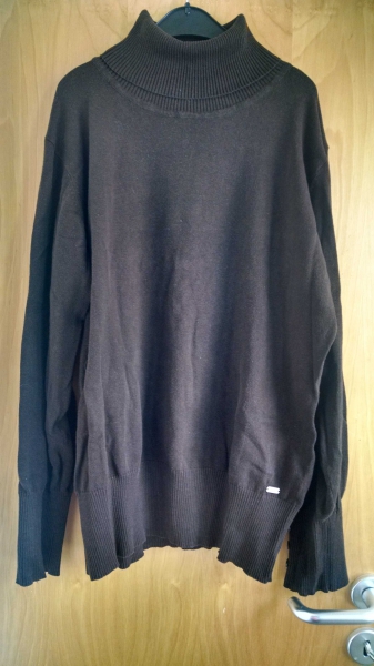 Dünner Feinstrickpullover mit Rollkragen