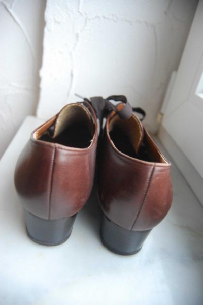 Vintage  Leder Schnürschuhe Schuhe Trendi
