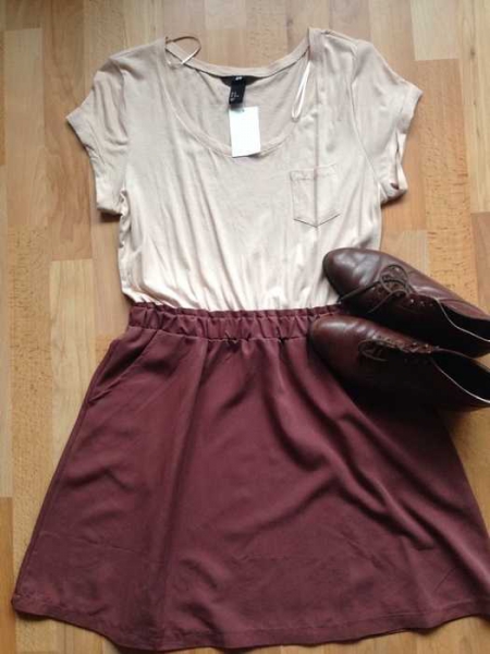 H&M Kleid wie High Waist Rock und Oberteil