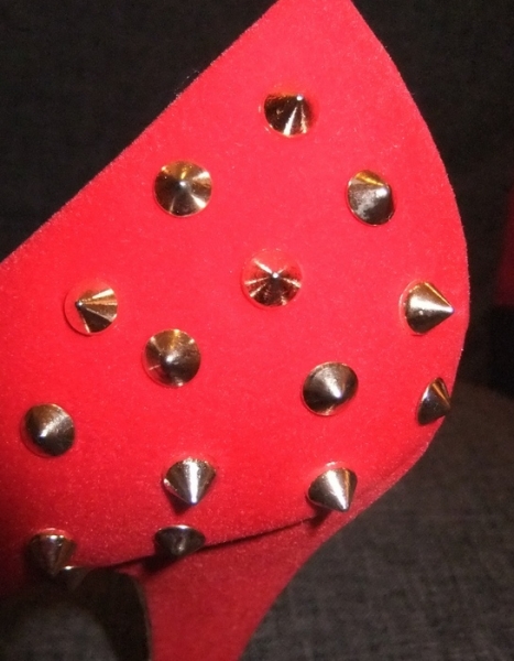 Rote Highheels (ca. 13 cm) mit Nieten