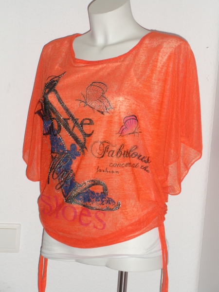 Shirt/Tunika/Doppelshirt/Lagenlook/Fledermausärmel Neu Gr.36