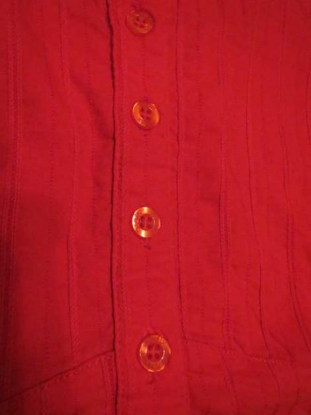 Bluse, Gr.42/M, rot, Kurzarm