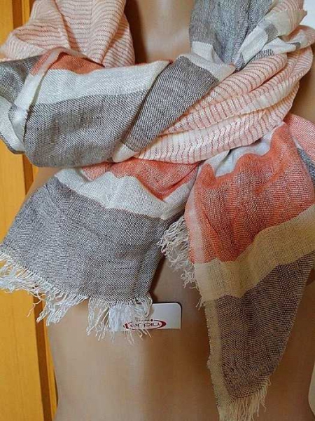 Wunderschöne XXL Schal aus Viskose / Leinen NEU