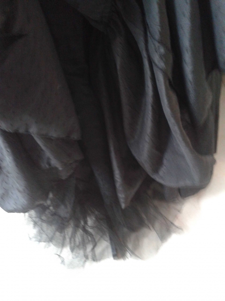 High Waist Rock Gouvernante Gothic Rüsche Fishtail 36/38 wgt Halloween Vampir