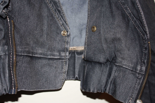 Just Female Jeansjacke Gr. S Rüschen Volants