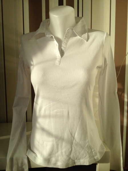 Tom Tailor Gr M Langarmshirt Weiß
