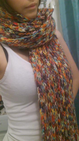 Wundervoller bunter Winterschal
