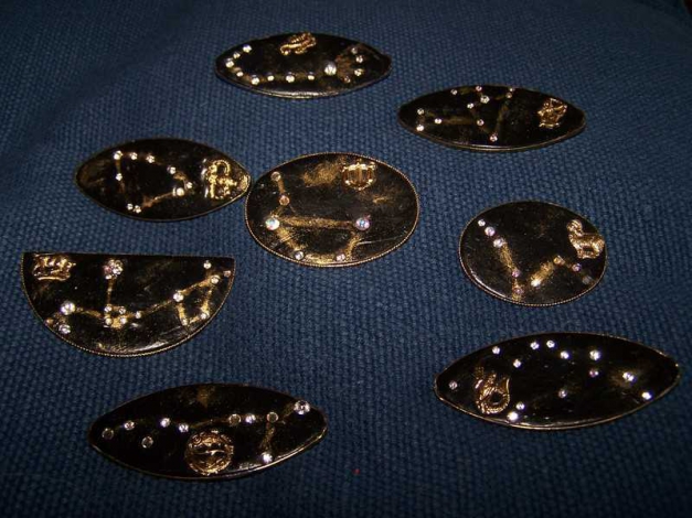 Div.Sternzeichenbroschen,Fimo,DIY
