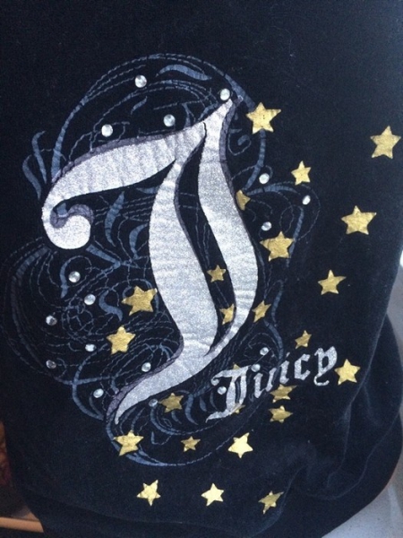 Toller Juicy Couture Anzug / Tracksuit , Nicki , schwarz , Gr. M , Glitzer 