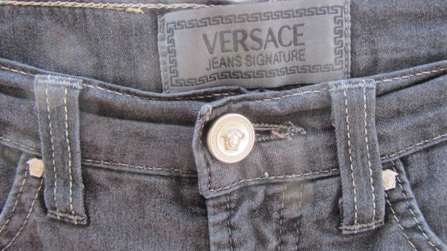 Jeanshose von Versace in Grau