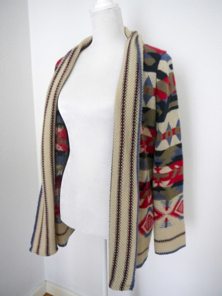 a wear (via Asos) Strickjacke vintage *36 *S * Wolle *H&M * INKA azteken