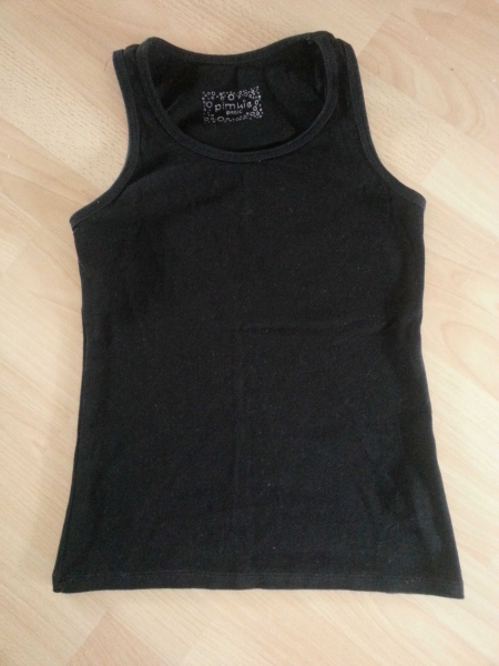 Basic Top schwarz baumwolle Gr. 34