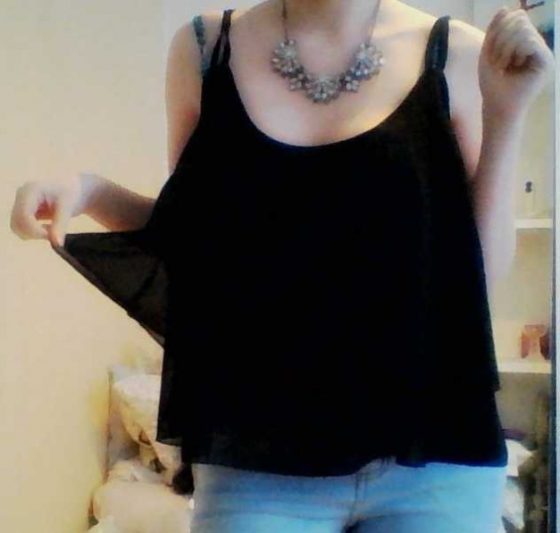 Sommer Crop Top Schwarz