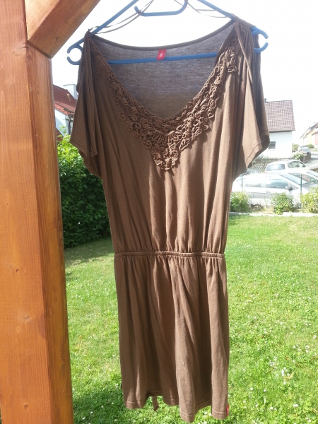 Longshirt Shirt braun Applikation Sommer Esprit