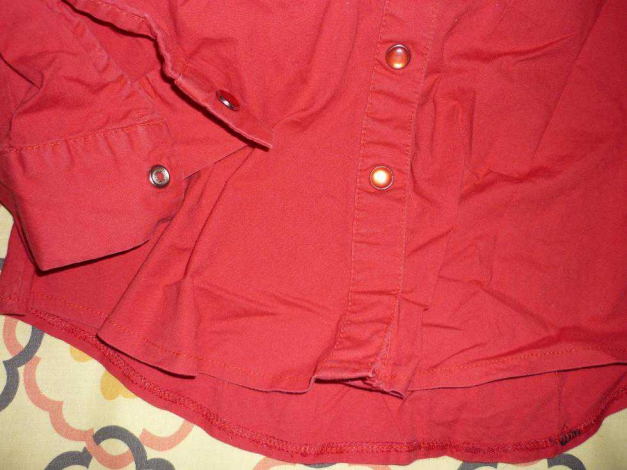 Rotes Hemd Bluse mit schönen Knöpfen * S 34 36 * strech